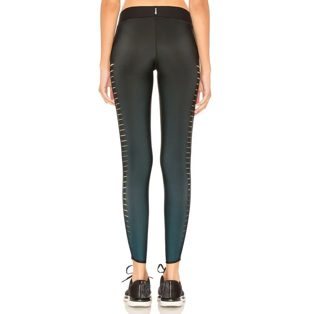 EUC UltraCor Ultra Silk Slash Collegiate Legging in Gradient Teal [SZ XS ] #2368